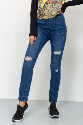 Жіночі джинси з манжетами синього кольору 164R139 - 8570846 - SvitStyle