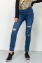 Жіночі джинси з манжетами синього кольору 164R139 (1)