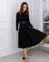 Чорне замшеве приталене плаття класичного крою (1)