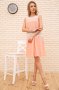 Міні-сукня зі вставками сітки, персикового кольору, 167R1644 (1)