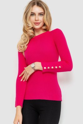 Кофта жіноча трикотажна однотонна, колір рожевий, 204R017 - 8576895 - SvitStyle