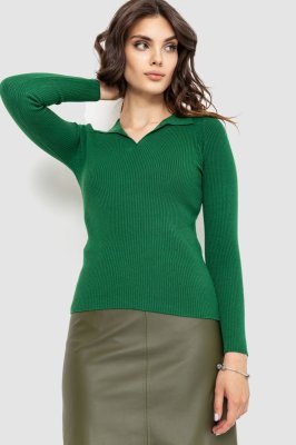 Кофта жіноча в рубчик, колір зелений, 204R015 - 8576938 - SvitStyle