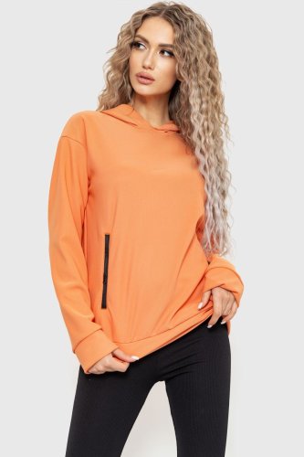 Худі жіночий з капюшоном, колір персиковий, 182R8030 - SvitStyle