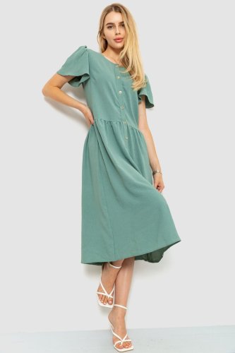 Сукня вільного крою, колір оливковий, 230R033 - SvitStyle