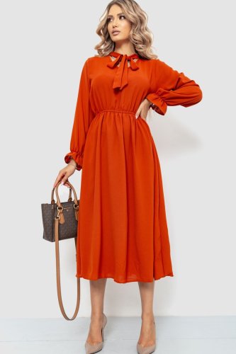 Нарядне плаття, колір теракотовий, 204R601 - SvitStyle