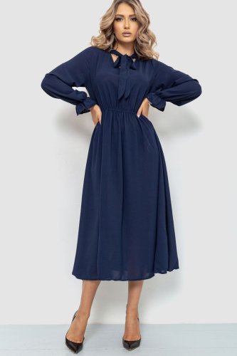 Нарядне плаття, колір темно-синій, 204R601 - SvitStyle