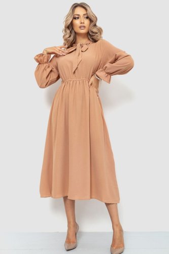 Нарядне плаття, колір темно-бежевий, 204R601 - SvitStyle