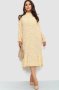 Сукня шифонова з принтом, колір молочно-гірчичний, 204R201-1 (1)