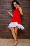 Літня сукня з рюшею, червоного кольору, 167R100-2 (1)