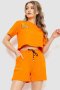 Костюм жіночий повсякденний футболка+шорти, колір помаранчевий, 198R123 (1)