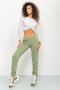 Спортивні штани жіночі двонитка, колір оливковий, 226R030 (1)