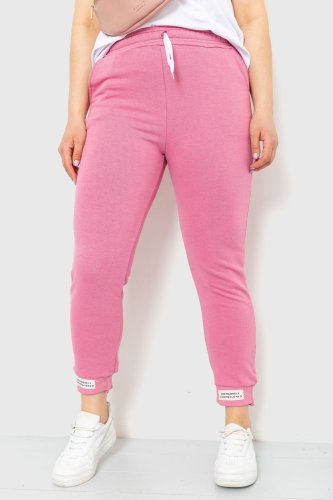 Спортивні штани жіночі демісезонні, колір рожевий, 226R027 - SvitStyle