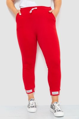 Спортивні штани жіночі демісезонні, колір червоний, 226R027 - 8578032 - SvitStyle
