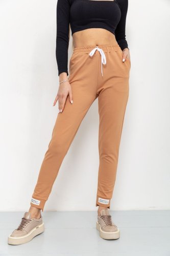 Спортивні штани жіночі демісезонні, колір темно-бежевий, 226R025 - SvitStyle