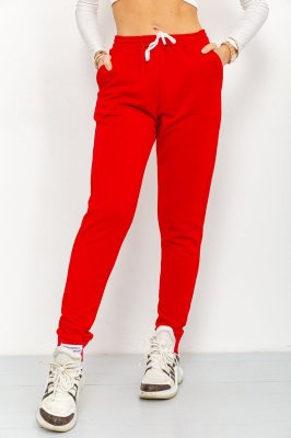 Спортивні штани жіночі демісезонні, колір червоний, 226R025 - 8578042 - SvitStyle
