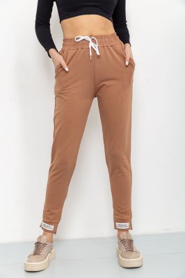 Спортивні штани жіночі демісезонні, колір коричневий, 226R025 - 8578043 - SvitStyle
