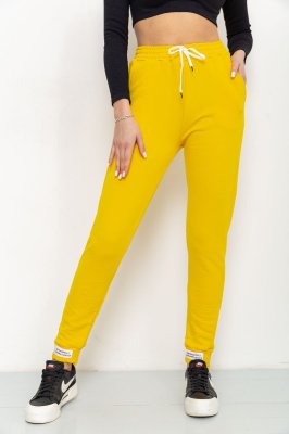 Спортивні штани жіночі демісезонні, колір жовтий, 226R025 - 8578044 - SvitStyle