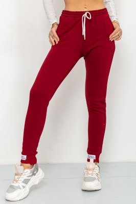 Спортивні штани жіночі демісезонні, колір бордовий, 226R025 - 8578045 - SvitStyle