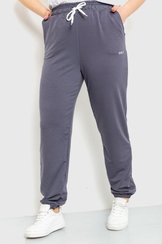 Спортивні штани жіночі демісезонні, колір темно-сірий, 129R1488 - SvitStyle