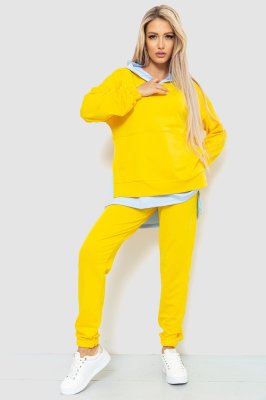 Спортивний костюм жіночий обманка, колір жовтий, 102R329 - 8578184 - SvitStyle