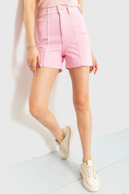 Джинсові шорти жіночі, колір рожевий, 214R245 - 8578486 - SvitStyle