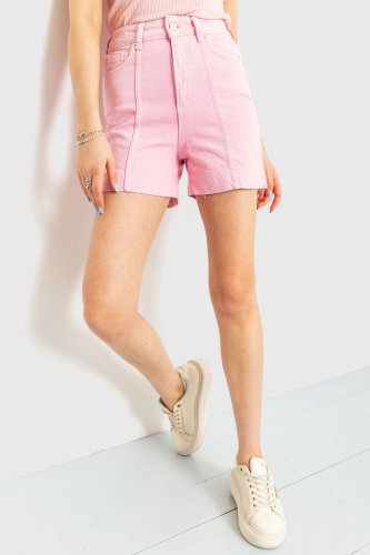 Джинсові шорти жіночі, колір рожевий, 214R245 - SvitStyle