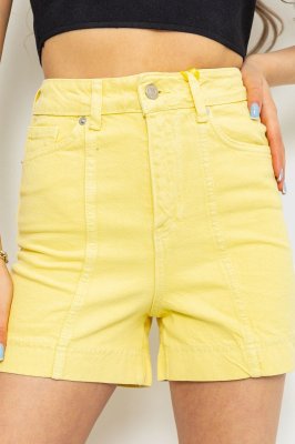 Джинсові шорти жіночі, колір жовтий, 214R245 - 8578488 - SvitStyle
