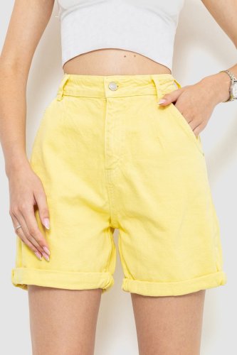 Джинсові шорти жіночі, колір жовтий, 214R1035 - SvitStyle