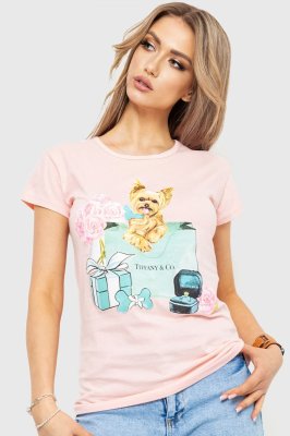 Жіноча футболка, колір персиковий, 190R105 - 8578559 - SvitStyle