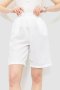 Шорти жіночі вільного крою тканина льон, колір білий, 177R023 (1)