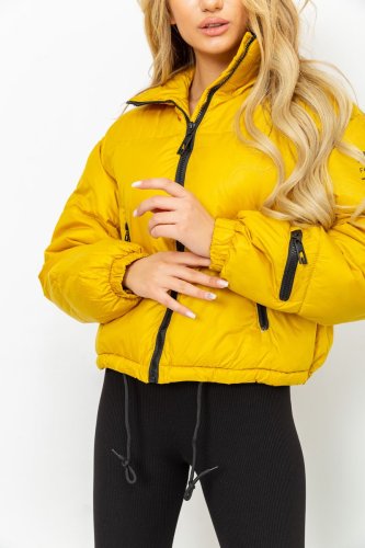 Куртка жіноча укорочена, колір гірчичний, 198R2859 - SvitStyle