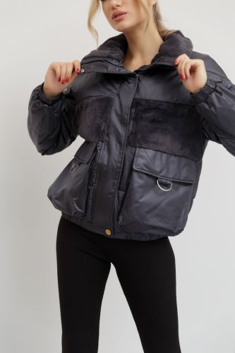 Куртка жіноча демісезонна, колір графіт, 131R3066 - SvitStyle