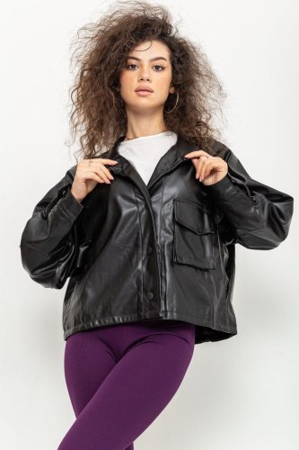 Куртка жіноча демісезонна, колір чорний, 129R112 - SvitStyle