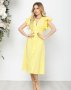 Жовта коттонова сукня на ґудзиках (1)