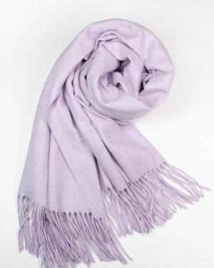 Кашеміровий шарф палантин бузкового кольору - 8595762 - SvitStyle