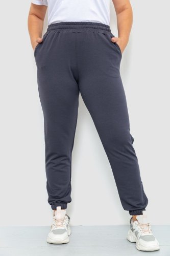 Спортивні штани жіночі двонитка, колір темно-сірий, 102R292 - SvitStyle