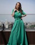 Зелена довга сукня-сорочка на гудзиках (1)