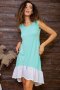 Літня сукня, з рюшею м'ятного кольору, 167R100-2 (1)