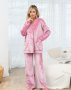 Рожева махрова піжама з кишенями (1)