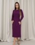 Фіолетова класична сукня з розрізом (1)