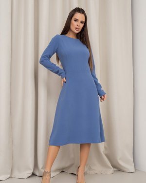 Синє плаття класичного силуету - SvitStyle