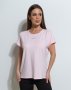 Рожева вільна футболка-кімоно з написом (1)