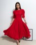 Червона сукня з декоративною спинкою (1)
