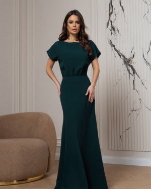 Зелена сукня максі довжини - 8616016 - SvitStyle