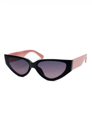 Чорно-рожеві вузькі сонцезахисні окуляри - 8616141 - SvitStyle