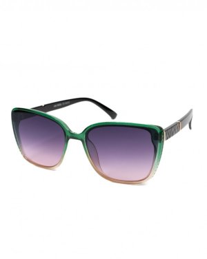 Прямокутні окуляри з градієнтом та зеленою оправою - 8616143 - SvitStyle