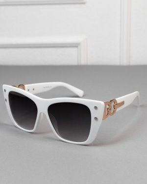 Білі сонцезахисні окуляри кішки - 8616146 - SvitStyle