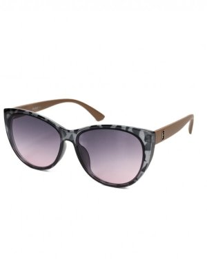 Леопардові сонцезахисні окуляри з бежевими дужками - SvitStyle