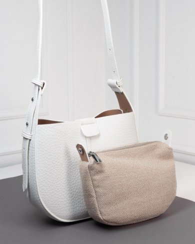 Біла сумка зі знімною косметичкою - SvitStyle