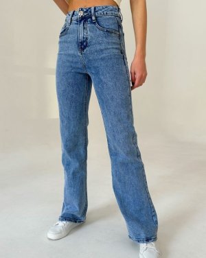 Сині джинси прямого крою - 8616901 - SvitStyle
